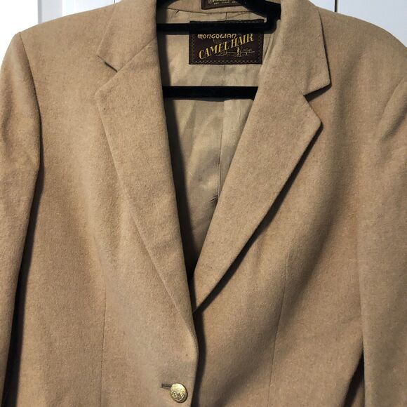 David Lawrence Other - Men's Pure Camel Hair David Lawrence Blazer Jacket Coat 42x24.5" EUC
